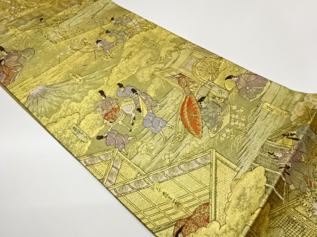 JAPANESE FUKURO OBI / GOLD FOIL / PLATINUM​ FOIL / WOVEN THE TALES OF ISE